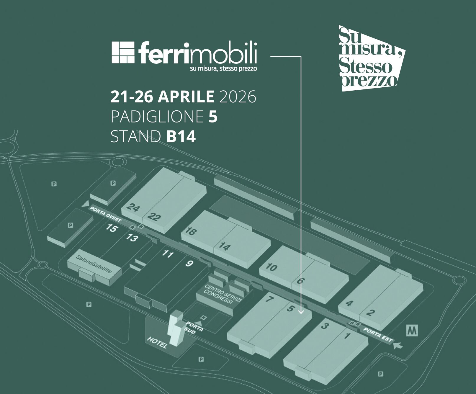 ferrimobili salone mobile 2026 piantina